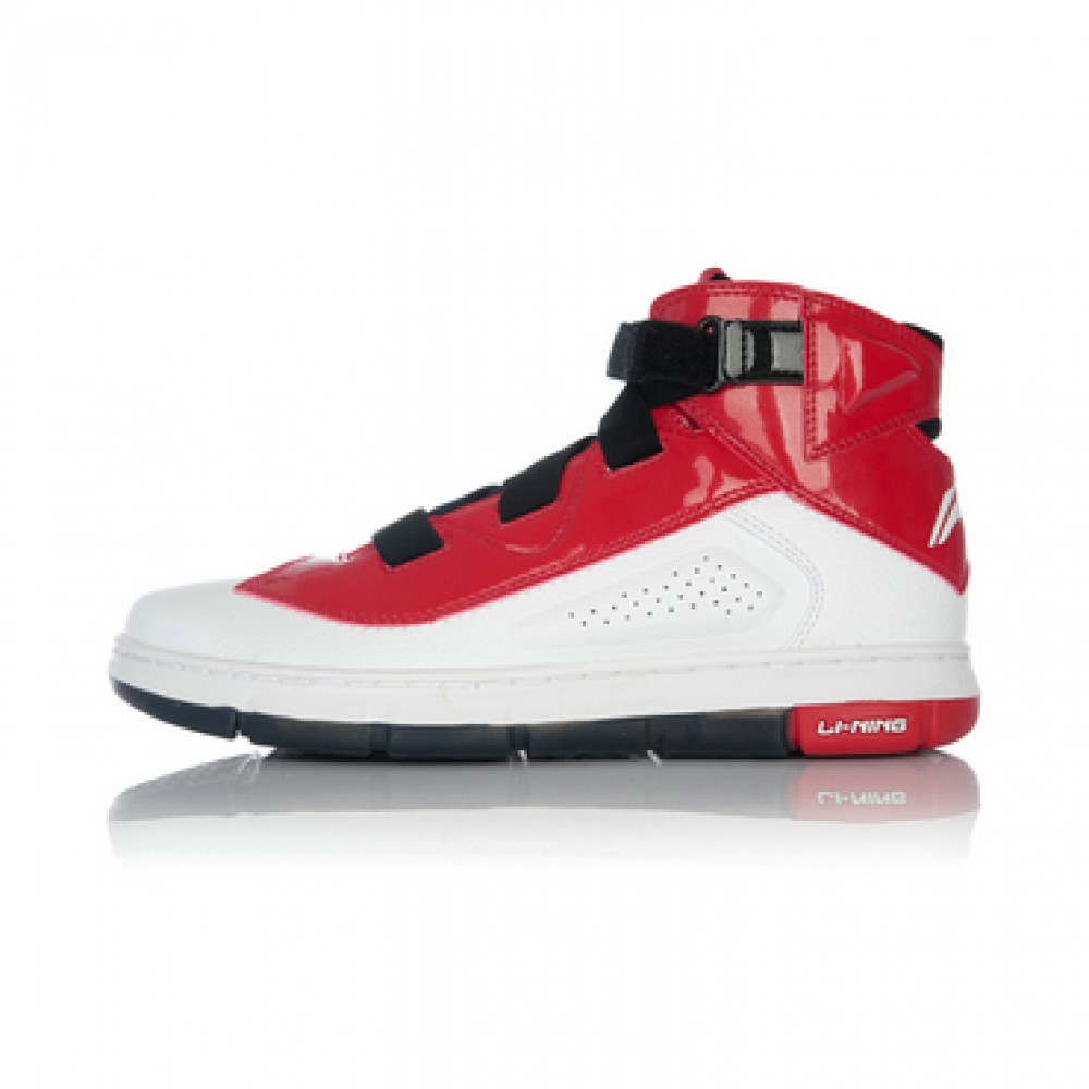 Li Ning Wade Gentleman Assassin Mid Lifestyle Basketball Sneakers - White/Red/Black 