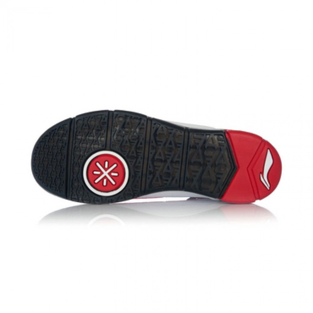 Li Ning Wade Gentleman Assassin Mid Lifestyle Basketball Sneakers - White/Red/Black 