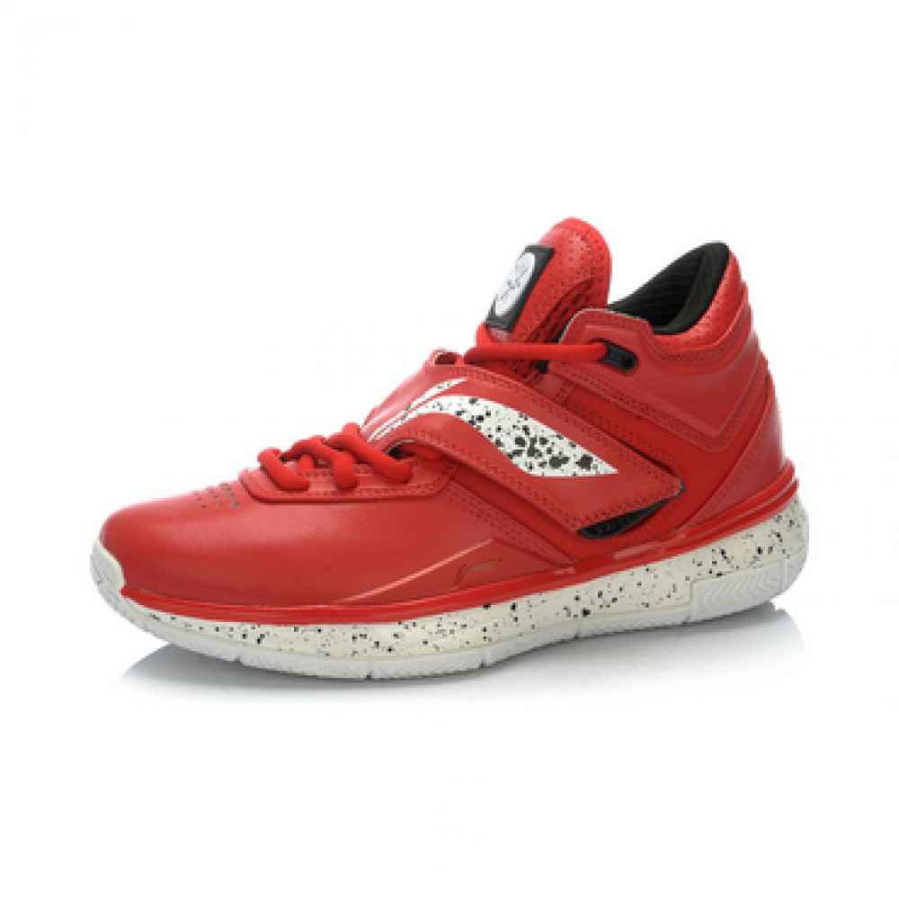 Li Ning WoW 3.0 Wade 808 professional men's basketball game shoes-Black/Red 