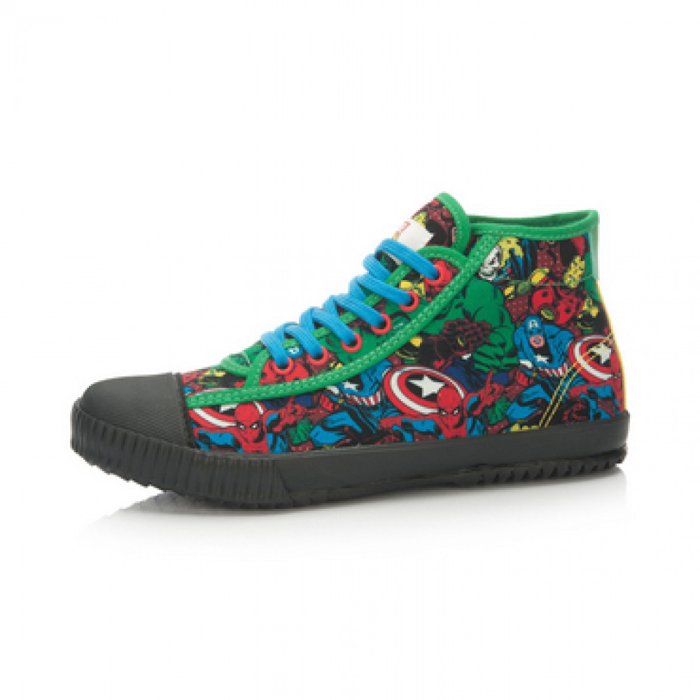 Marvel Comics x Li-Ning Women's Retro Canvas Shoes - Green/Black