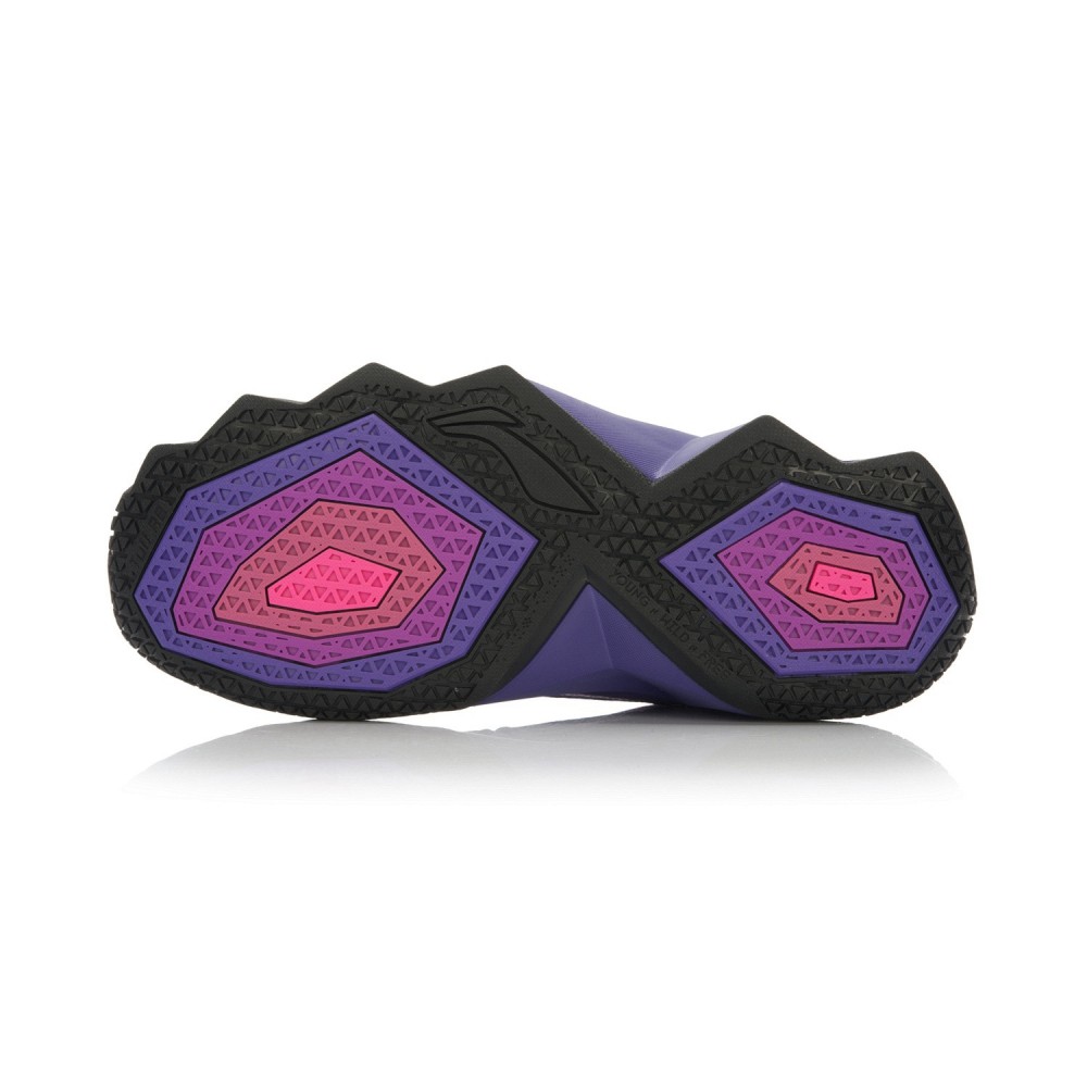 Li-Ning Rebirth Rainbow Mens High Top Outdoor Basketball Shoes - Purple/Red/Black