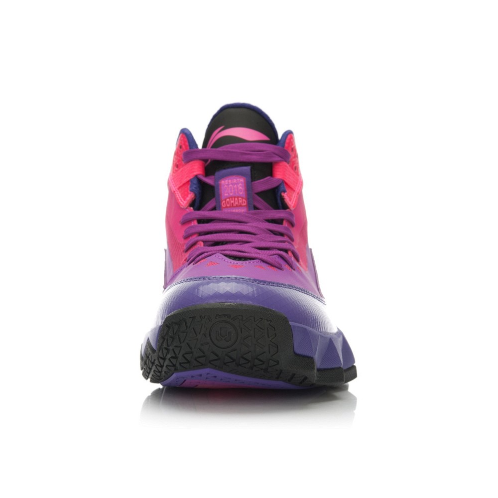 Li-Ning Rebirth Rainbow Mens High Top Outdoor Basketball Shoes - Purple/Red/Black