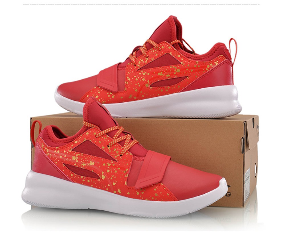 red white basketball shoes