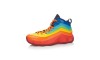 Li-Ning Rebirth Rainbow Mens High Top Outdoor Basketball Shoes - Golden Orange/Cinnabar Red