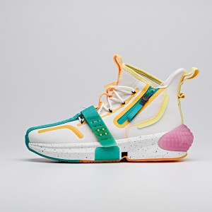 2020 Dragon Ball Super "Gotenks" Lovers Anta Basketball Culture Sneakers - White/Green/Yellow