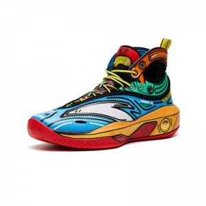 Anta KT8 Klay Thompson Men's Low Basketball Sneakers - Blue/Yellow/Red