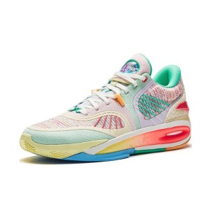 Anta 2025 KT10 Klay Thompson Men's Basketball Shoes - Green/Pink/Blue