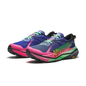 Anta Guanjun 2025 猎隼Saker 2 Elite Men's Carbon Plate Trail Running Shoes - Blue/Pink/Green