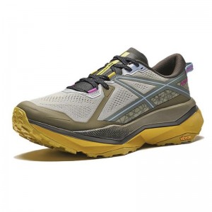 Anta Guanjun 猎隼Saker 2 Elite Men's Carbon Plate Trail Running Shoes - Gray/Ivy Green