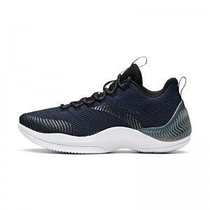 Anta 2019 Klay Thompson "Shock The Game" 2.0 A-Shock Men's Low Basketball Outdoor Shoes - Black/White/Blue