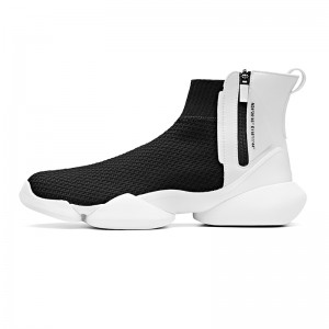 Anta 2019 Spring New Men's UFO "Creation" Sock-like Fashion Basketball Causal Shoes - Black/White