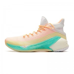 Anta 2019 KT4 Klay Thompson Men's High Tops Basketball Shoes - Yellow/Orange/Blue