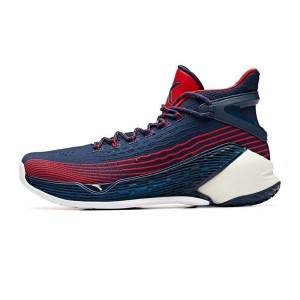 Anta 2019 Summer New Klay Thompson KT4 Final Basketball Sneakers - Deep Blue/Red