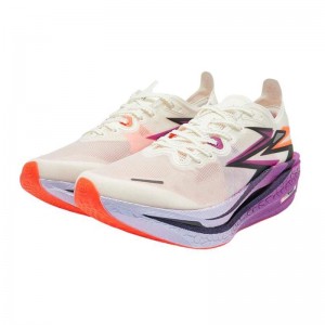 361° Flame 4 "Breakthrough" Marathon Professional Racing Shoes - White/Purple