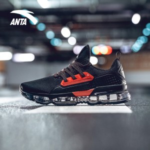 Anta X NASA INSIGHT Air Cushion Running Shoes - Black/Red | Anta SEEED Running Sneakers