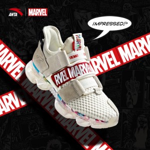 2019 New Anta x Marvel Avenger SEEED Men's Running Sneakers - White/Red/White