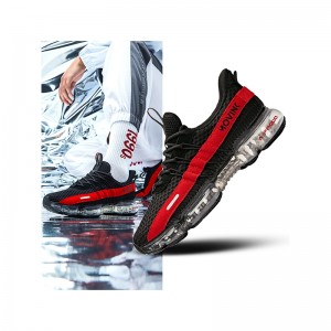 Anta X SEEED 2019 Spring New Men's Air Cushion Running Shoes NASA Casual Sneakers - Black/Red
