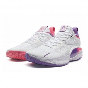 Xtep 2025 JLIN6 Basketball Sneakers - White/Pink/Purple