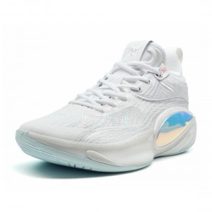 Xtep 2025 JLIN6 Basketball Sneakers - White/Silver/Water Blue