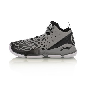 Li-Ning 2017 Wade Men's FISSION III Professional Basketball Shoes - Grey/Black/White