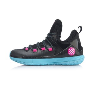 Way of Wade Sixth Man 2019 Men's Low Professional Basketball Match Shoes - Black/Blue/Pink
