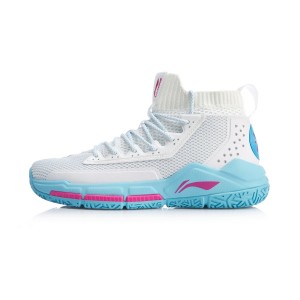 Li-Ning 2019 New Way of Wade Fission V Professinal Basketball Game Shoes - White/Blue