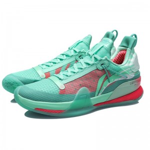 Li-Ning 2021 SPEED VII Premium Summer Men's Professional Basketball Competition Sneakers - Pink/Green