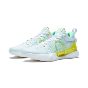 Li-Ning 2022 SPEED VIII Summer Men's Professional Basketball Competition Sneakers - White/Green