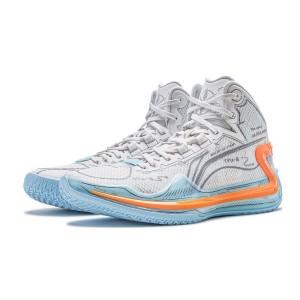 Li-Ning Blade IV Liren 4 High Top Men's Basketball Competition Shoes - Orange/White