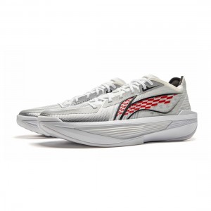 Li-Ning ULTRA LIGHT 2025 Men's Professional Basketball Sneakers - White/Silver