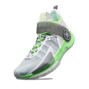 Li-Ning 2021 Way of Wade Fission VII Professional Basketball Game Shoes - Gray/Green/Black
