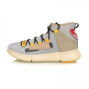 Li Ning 2019 Spring Essence II WS Mid Men's Basketball Culture Shoes-Grey-9.5