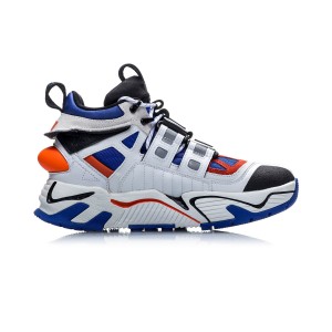 China Li-Ning New York Fashion Week Essence ACE+ Men's Basketball Casual Shoes - Blue/White/Orange