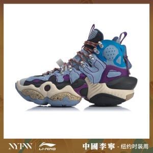 China Li-Ning 2019 New York Fashion Week Show Series - 2020 ACE Men's Basketball Casual Shoes - Blue/Purple