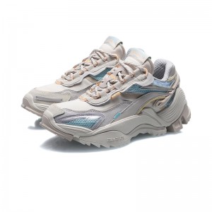 Paris Fashion Week China Li-Ning AW20 Collection 极光山行 Y2K Women's Classic Casual Shoes - White/Gray/Blue