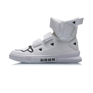 Li-Ning 2019 Spring New Trace Series "Cang Yi" Men's High Tops Fashion sneakers - White