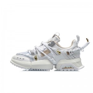 LI-NING x Atmos UT ACE Pangu 盘古 New Color Men's Fashion Casual Shoes - White/Gold