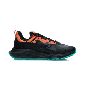 Li-Ning 2021 Cloud Plus Cushioning Men's Stylish Casual Shoes - Black/Orange