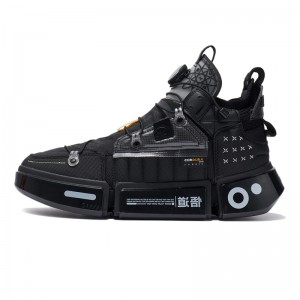 China Li-Ning 2021 Fashion Show Essence 2 Futuristic Women's Basketball Culture Shoes - Black
