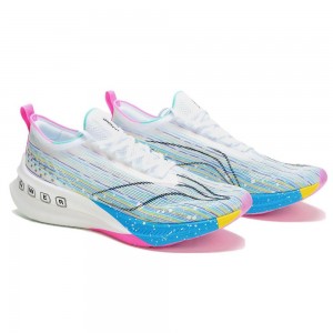 LiNing Feidian 3.0 ELITE New Color Men's Marathon Racing Shoes - White/Blue