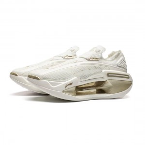 LiNing Jueying 4 Stylish Running Shoes - White/Gold