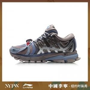 China Li-Ning 2019 New York Fashion Week Show Style Furious Rider ACE 1.5 Men's Stable Running Shoes - Blue/Grey