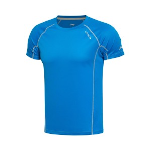 Li-Ning 2017 Men's Running T-Shirt Short Sleeve AT DRY Breathable Sports Tee
