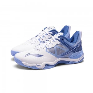 Li-Ning Sonic Boom OP Men's Low Badminton Shoes - White/Blue [AYZQ009-9]