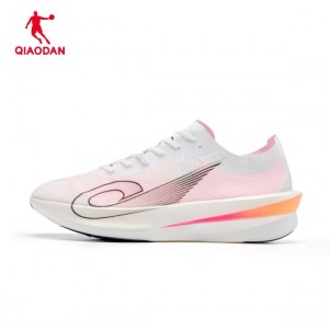 Qiaodan 2024 Qinghong Marathon Carbon Plate Racing Shoes - White/Pink