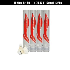 Li-Ning A+ 80 76, 77 Speed Badminton Shuttlecocks feather 12 pcs