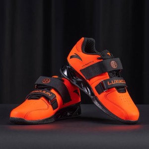 LUXIAOJUN X Anta 2021 New Men's Weightlifting Match Shoes - Orange