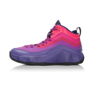 Li-Ning Rebirth Rainbow Mens High Top Outdoor Basketball Shoes - Purple/Red/Black