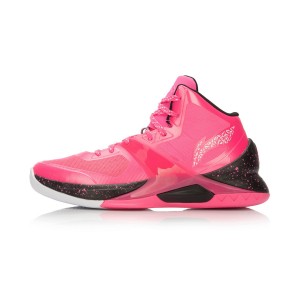 Li-Ning WoW4 Wade Sixth Man Professional Basketball Shoes - Pink/Black