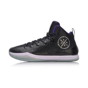 Li Ning Wade All In Team 5 Mid Professional Basketball Shoes - Black/Blue